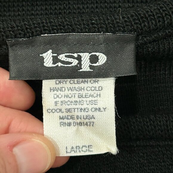 TSP Womens Black Sleeveless Knit Top Purple Glitter Heart Design Size Large Tren - Picture 5 of 9